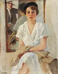 Ernst Oppler, The painter and Jo, 1928. Selfportrait and portrait