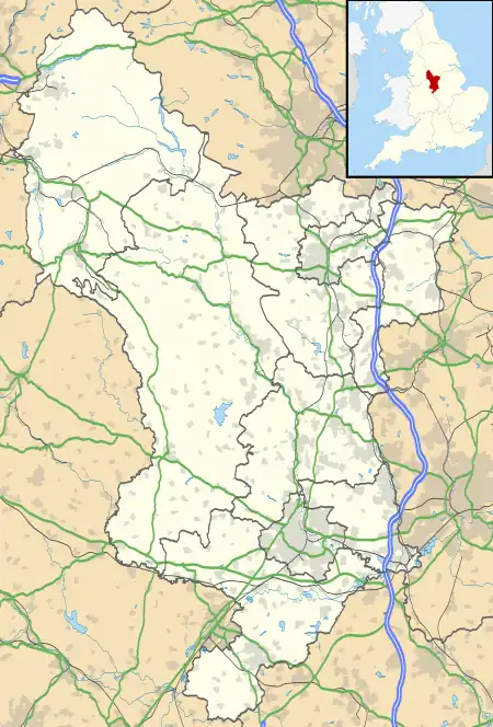 Borrowash is located in Derbyshire