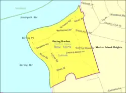 U.S. Census map of Dering Harbor.