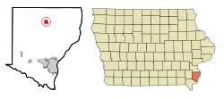 Location of Mediapolis, Iowa