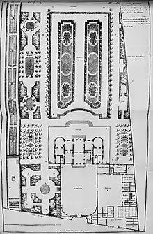 Design of the of the garden of the hôtel particulier