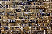 Detail of Nebuchadnezzar II's Building Inscription plaque of the Ishtar Gate, from Babylon, Iraq. 6th century BCE. Pergamon Museum