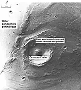 Great amounts of water were required to carry out the erosion shown in this Viking image of a small part of the Maja Valles. Image is located in Lunae Palus quadrangle.