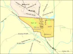 Detailed map of Zoar