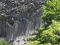 Basalt rocks near Detunata Goală east of Bucium, Romania