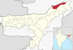 Location in Assam