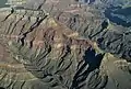 Aerial view of Diana Temple (upper left) and Marsh Butte (lower right)