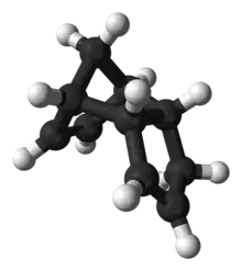 Ball and stick model of dicyclopentadiene