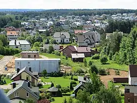 Suburban housing in Didžioji Riešė, an example of urban sprawl