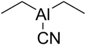 Skeletal formula of diethylaluminium cyanide