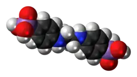 Space-filling model of the difetarsone molecule