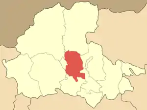 Map of the municipal unit of Meniida in Pella.