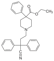 Skeletal formula of diphenoxylate