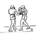 Short straight-punch in clinch