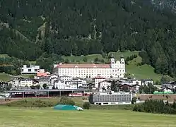 remote view with Disentis Abbey (2008)