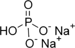 Structural formula of disodium phosphate