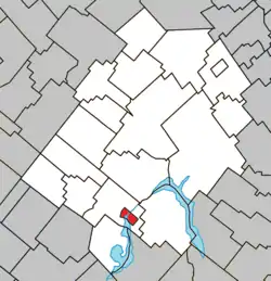 Location within Les Appalaches RCM.