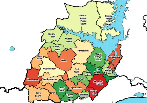 Districts of Eastern Region