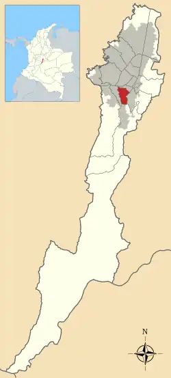 Location of the locality in the Capital District of Bogotá