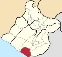 Location of the La Yarada-Los Palos District in the Tacna province