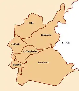 Districts of Diyala Governorate