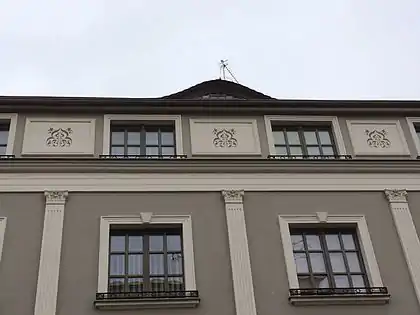 Ornaments on top of the facade