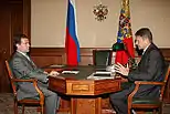 Tkachyov at a meeting with then-President Dmitry Medvedev, 2008