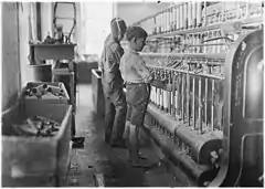 Doffers in Cherryville Mfg. Co., N.C.  Lewis Hine 1909