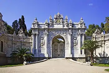 Dolmabahçe Palace as seen from the Bosphorus