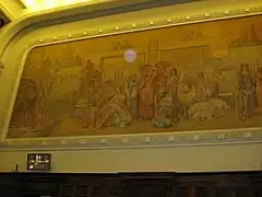 Mural of peasants working