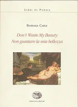 Book cover of bilingual poetry collection (English/Italian).