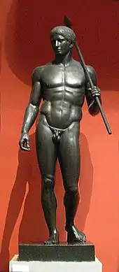 Polykleitos: Doryphoros. Cast in Pushkin Museum, Moscow.