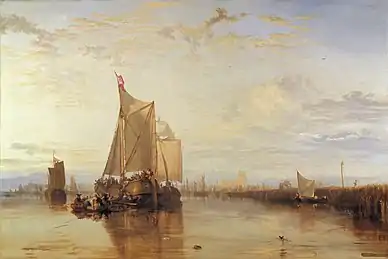 Dort or Dordrecht: The Dort packet-boat from Rotterdam becalmed, by J. M. W. Turner, c. 1818