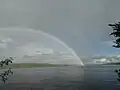 Double rainbow after the storm on Kawnipi Lake