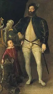 Francesco Maria with his father Guidobaldo II