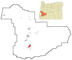 Location of Tri-City, Oregon