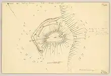 Plane table survey of the fort in 1957