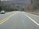 Downhill headed northbound by Marquette Mountain