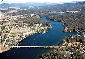 Downtown Post Falls along the Spokane River