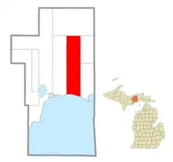 Location within Schoolcraft County