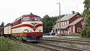 Dr12 diesel locomotive no. 2216 with a heritage train at Lohja railway station