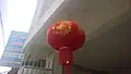 Paper lanterns are hung during the Tết Nguyên Đán in Bát Tràng village