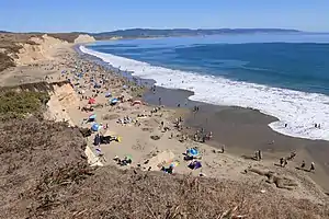 Drakes Beach during the 2015 Annual Sand Sculpture Contest.