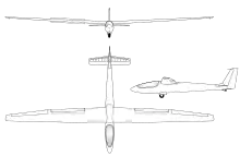 3-view line drawing of the Wassmer WA-26