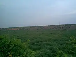 View of the dried Badkhal lake in 2008