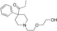 Chemical structure of droxypropine.