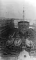 US Navy submarines in dry dock Dewey, c. 1912