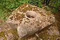 Lančiūnava sacred stone with engraved flat-bottomed bowl