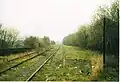 The closed old railway lines that once ran between Dudley port and Dudley's station come freight liner depot in 2001.