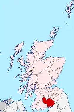 Location of Dumfriesshire